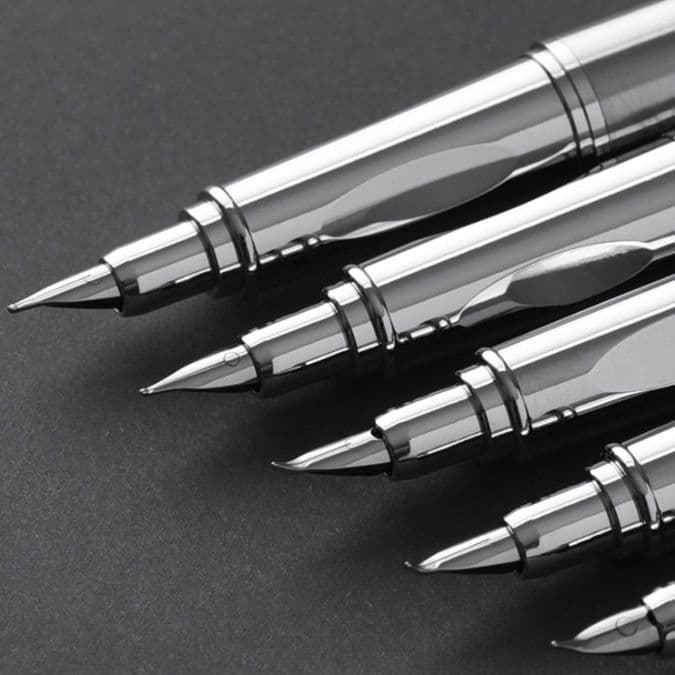 【学生】 金属製書道練習用 細字万年筆