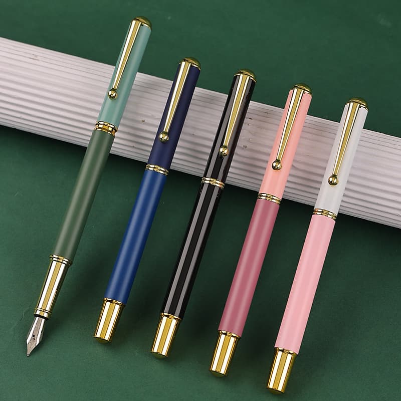【上品】金装飾 バイカラー 万年筆 - 細字 ビジネス プレゼント